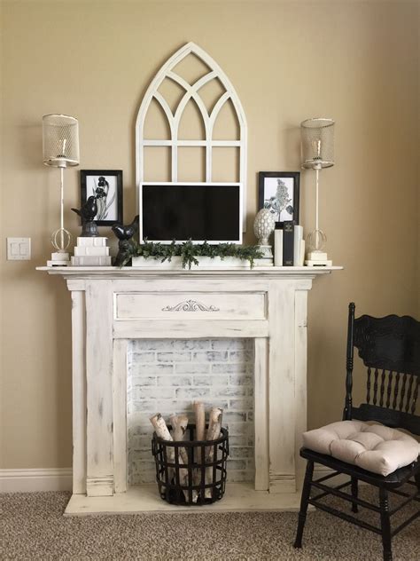 faux fireplaces front 2 sides